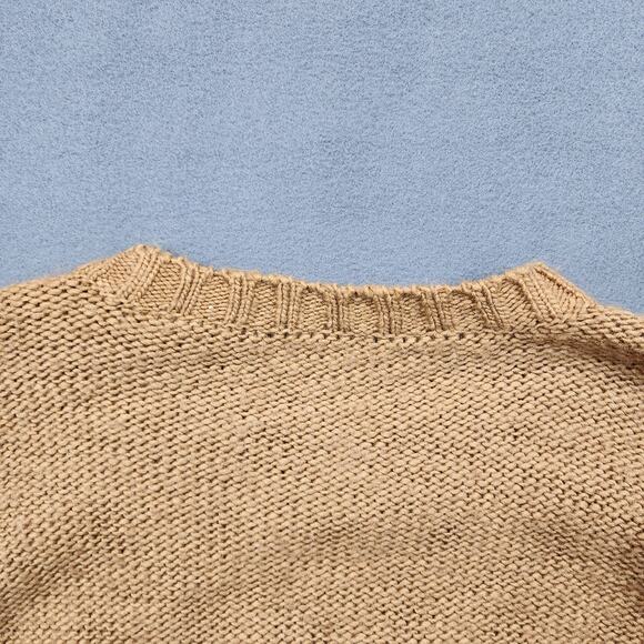 J Crew Wallace Sweater Medium Brown Wool Blend Oversize Boxy Crewneck Casual Y2k - Picture 11 of 16